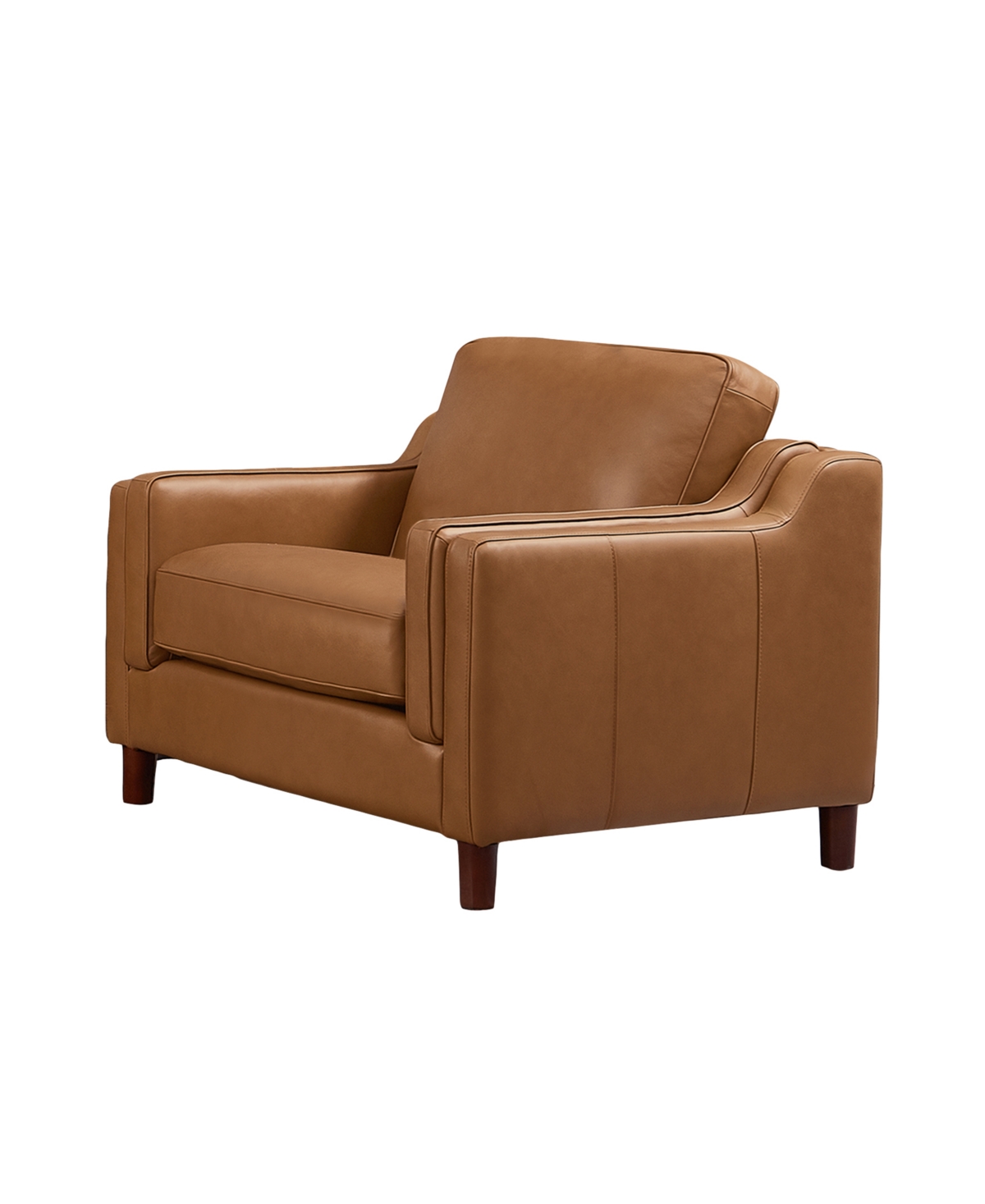Hydeline Bella 36" Top Grain Leather Chair In Cognac Brown