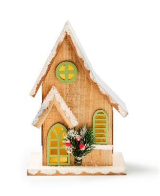 Holiday Lane - Woodland LED House Tabletop D&eacute;cor, Created for Macy's