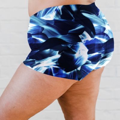 Plus Size Chlorine Resistant High Waisted Swim Shorts