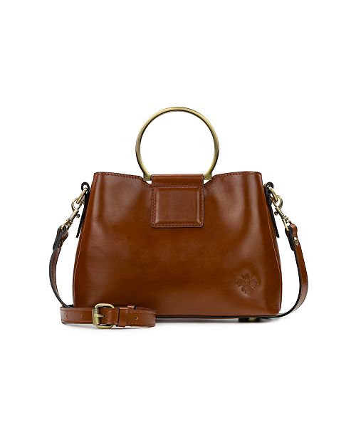 alfani Patricia Nash Empoli Leather Satchel Women's Fashion Shoes & Accessories