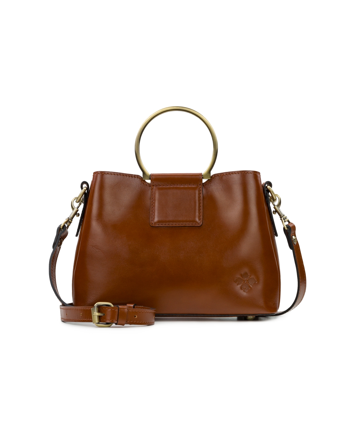 Empoli Leather Satchel - Tan/Gold