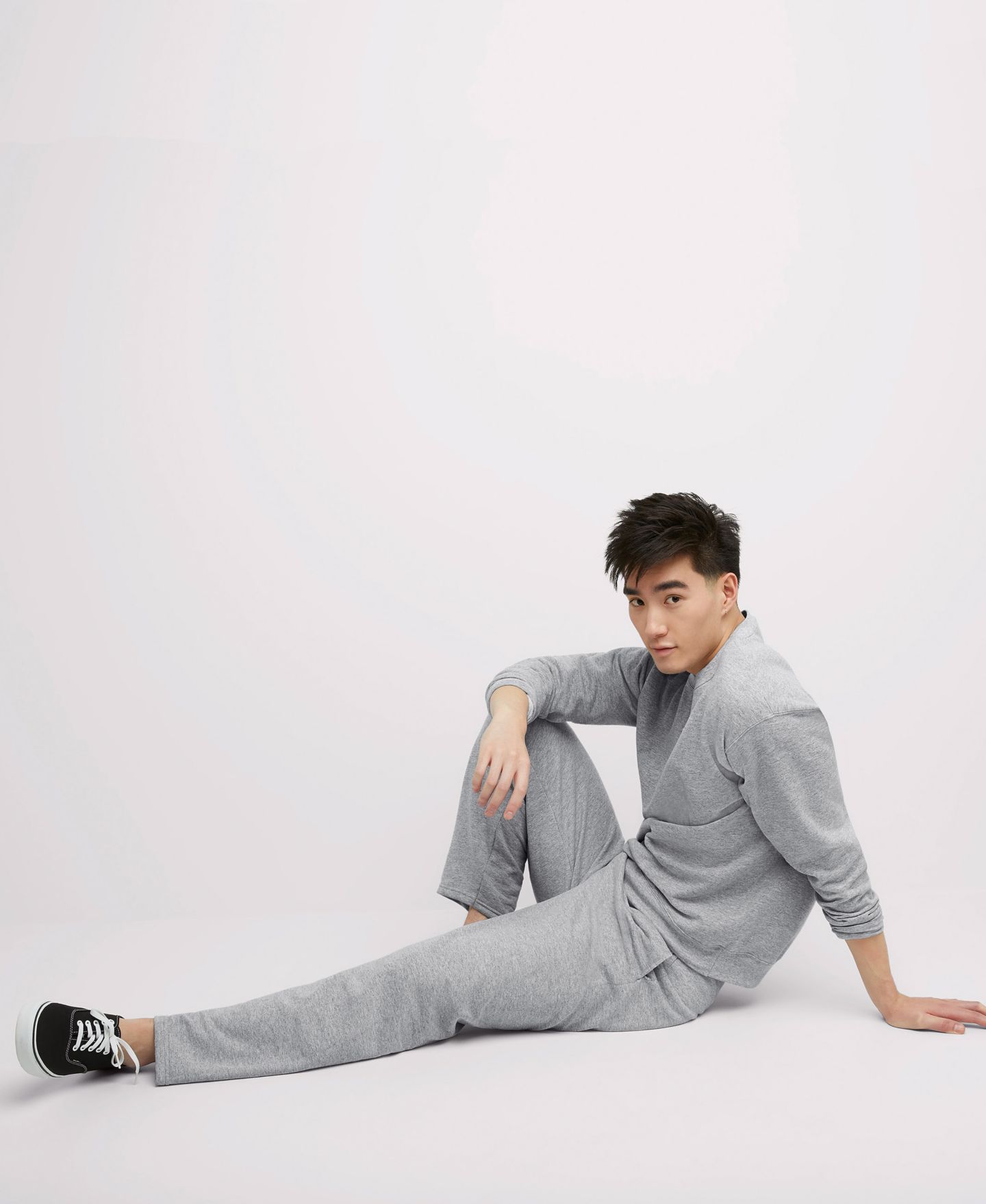 Мужской флисовый свитшот Hanes EcoSmart, набор из 2 шт, цвет: Чёрный — фото 11