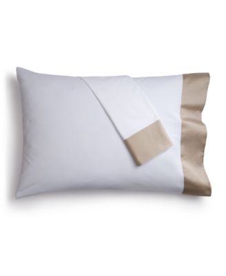 CLOSEOUT! Italian Percale Sateen Cuff Pillowcase Pair, Standard