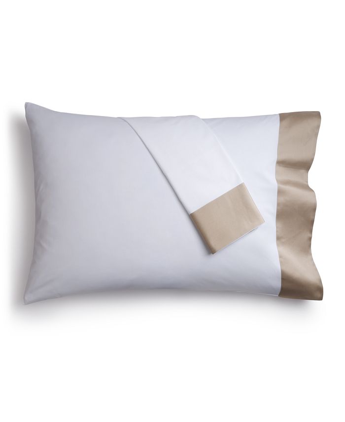 Hotel Collection Italian Percale Sateen Cuff Pillowcase Pair, King