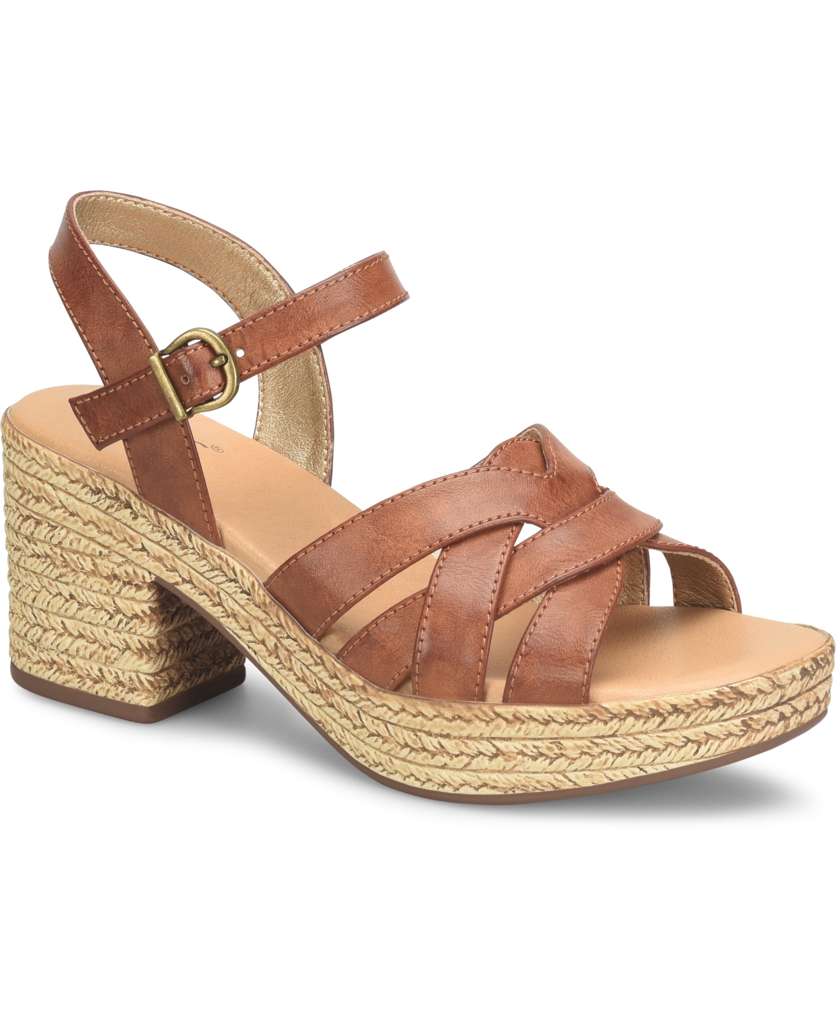 Shop B.o.c. Women's Melodie Ankle Strap Comfort Sandals In Tan