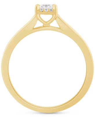 Diamond Princess Halo Engagement Ring (1/2 ct. t.w.) in 14k Gold