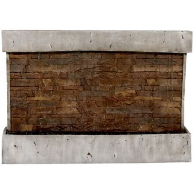 Ancient Wall 24-Inch Polyresin Wall-Mounted Outdoor Fountain - Electric Submersible Pump - 3-Gallon Water Capacity