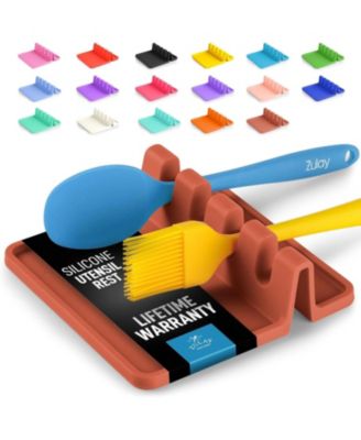 Silicone Utensil Rest with Drip Pad for Multiple Utensils