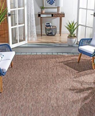Courtyard CY8522 Brown 8' x 11' Sisal Weave Outdoor Area Rug