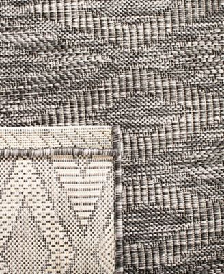 Courtyard CY8522 Black 5'3" x 7'7" Outdoor Area Rug