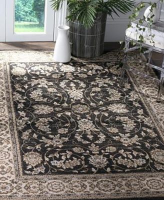 Lyndhurst LNH340 Anthracite and Cream 8' x 10' Area Rug