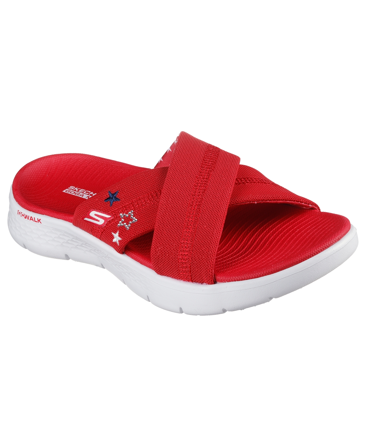 Skechers sandals womens red discount