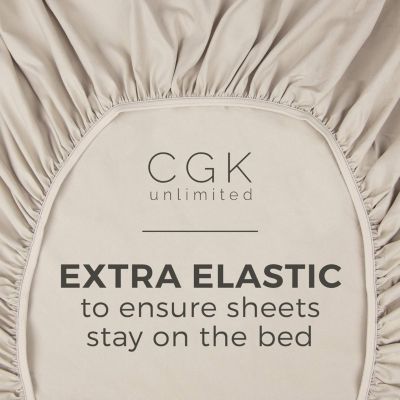 CGK Unlimited 14"-16" Deep Pocket Cotton Fitted Sheet, King