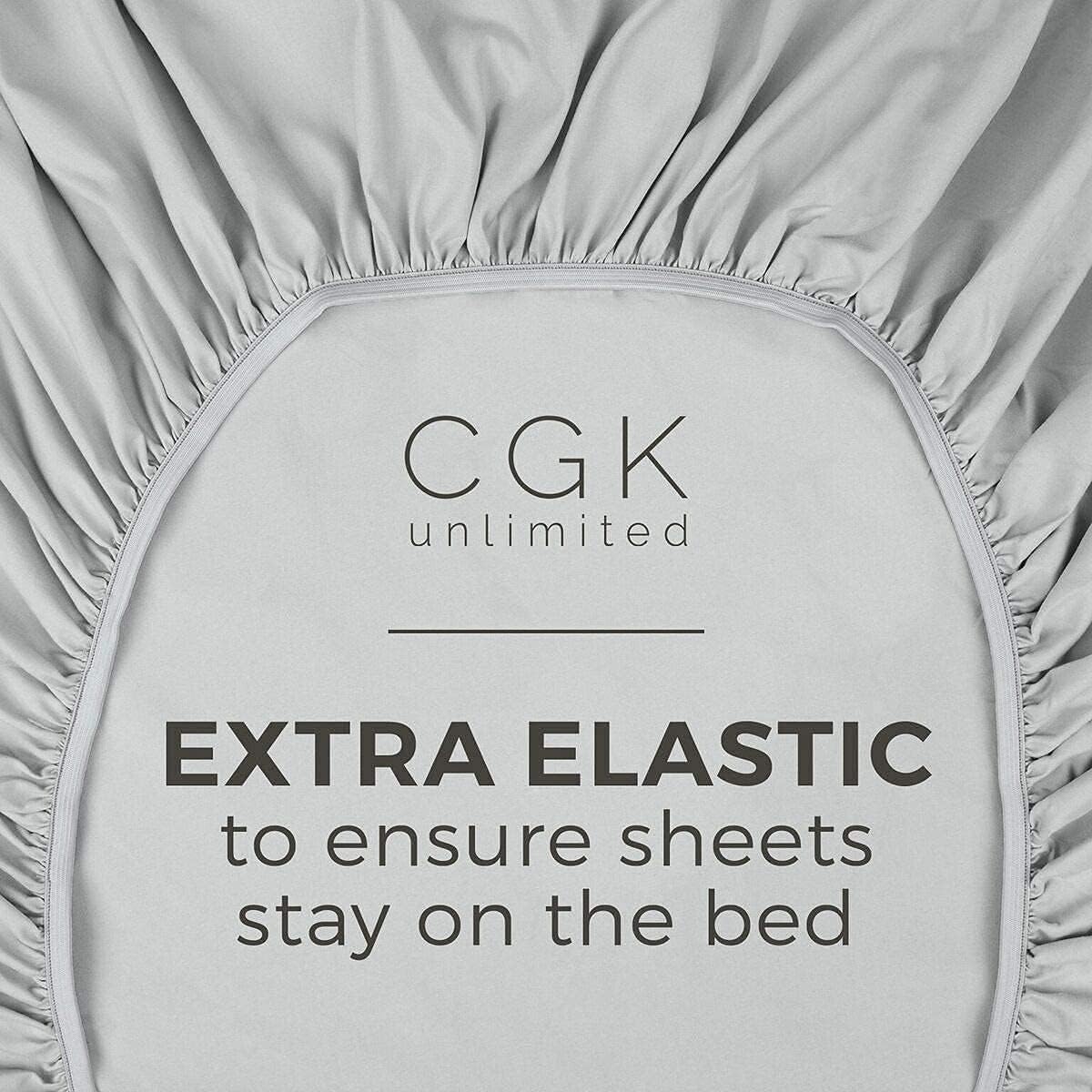 Cgk Unlimited Deep Pocket 14 - 16 Inch Microfiber Fitted Sheet -