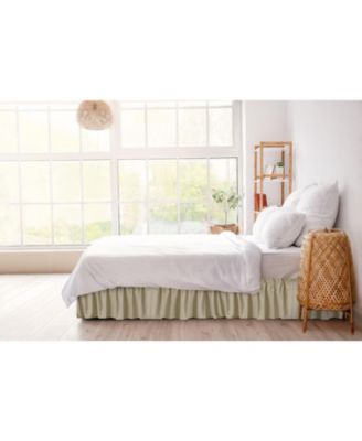 CGK Unlimited Ruffled Elastic Wrap Around Microfiber Bedskirt, Queen