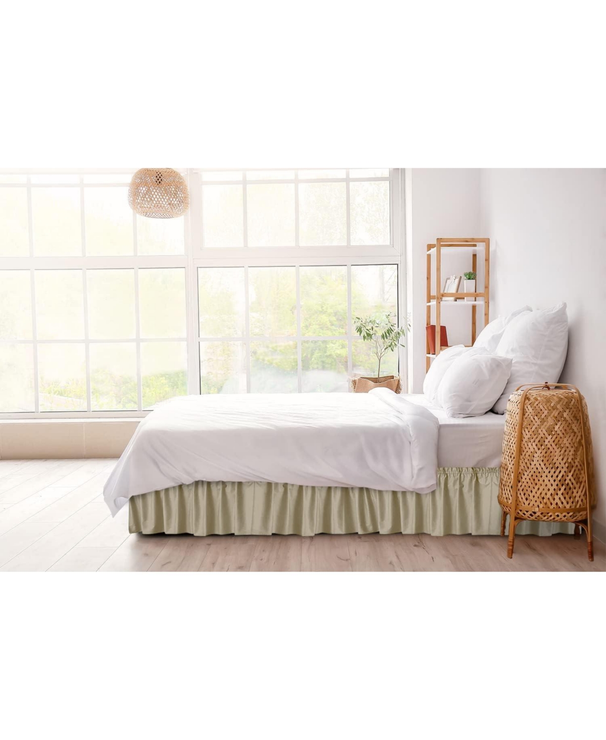 Ruffled Elastic Wrap Around Bedskirt Inch Drop