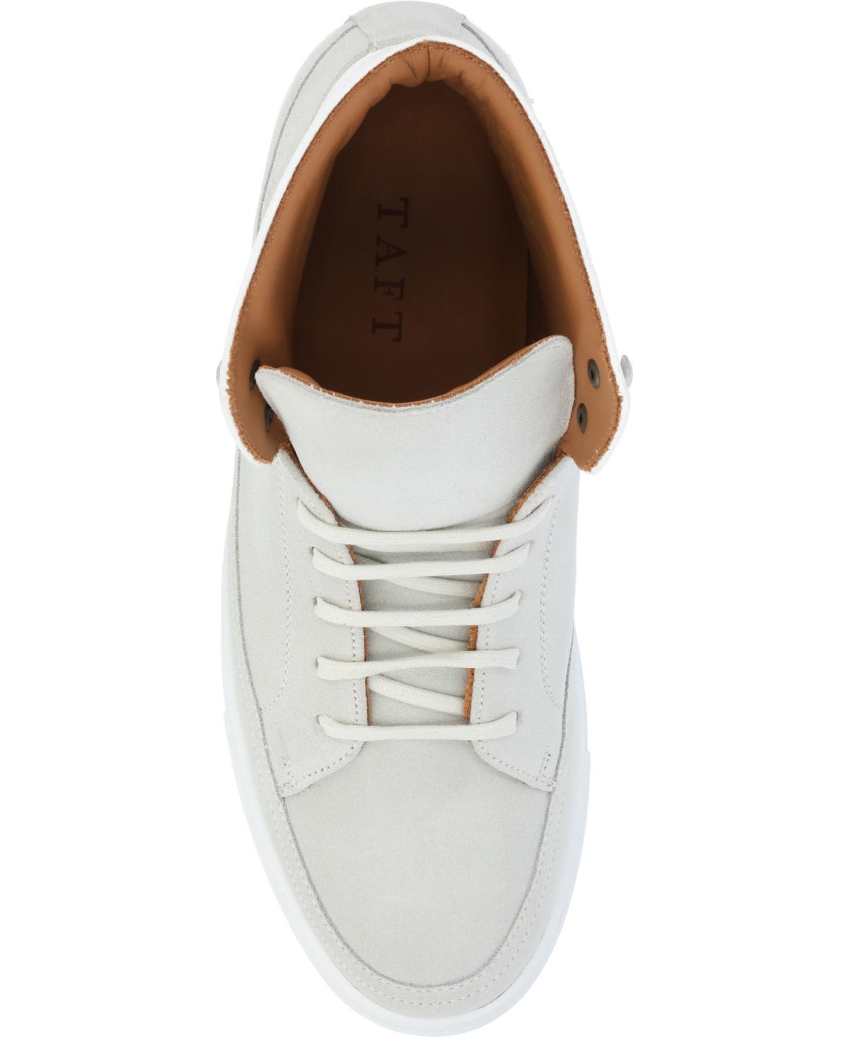 Shop Taft Men's Fifth Ave High Top Leather Handcrafted Lace-up Sneaker In Cream