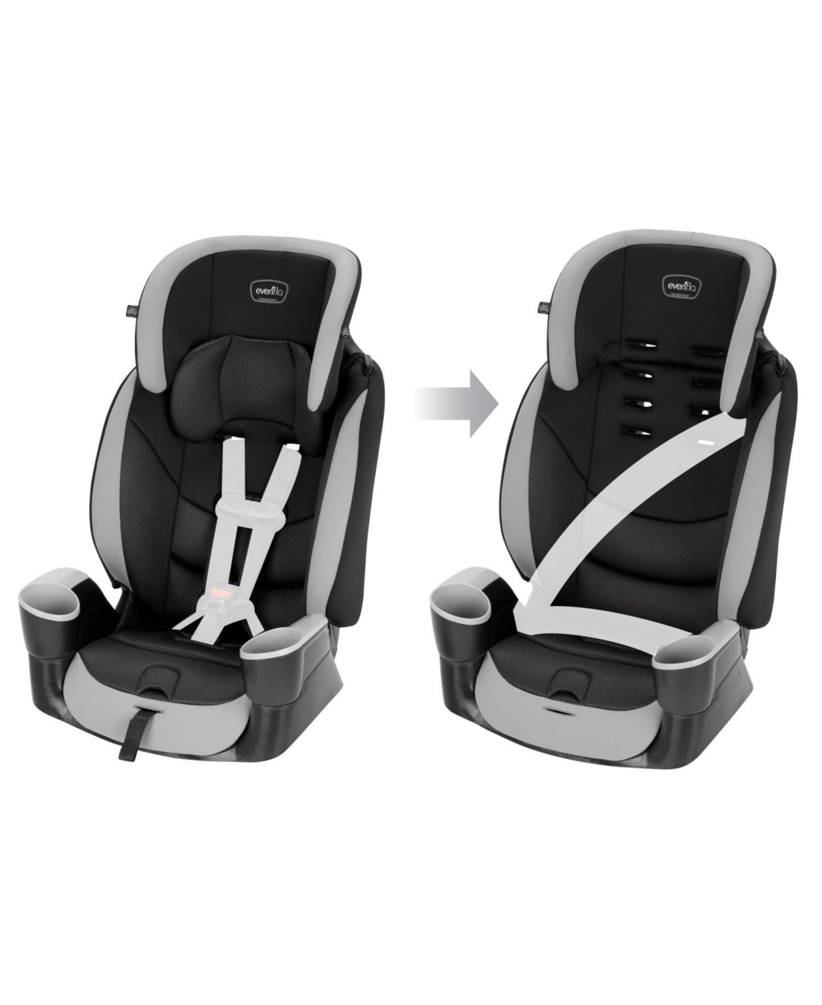 Evenflo Maestro Sport Booster Car Seat In Gray