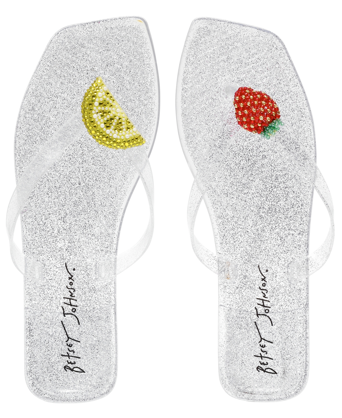 Betsey Johnson Women's Berry Novelty Jelly Flip Flop Sandals