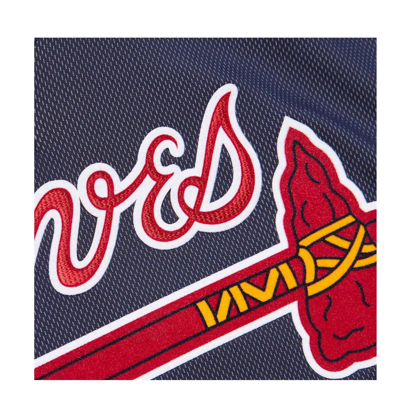 Мужской топ Mitchell & Ness Mitchell Ness Chipper Jones Navy Atlanta Braves Cooperstown Collection 2007 Batting Practice Jersey — фото 4