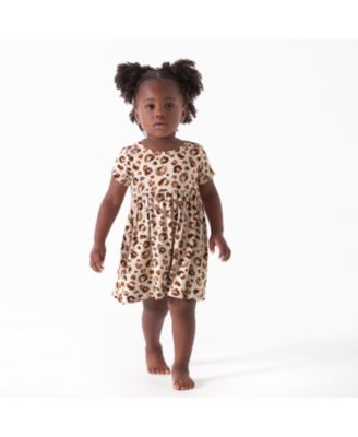 Baby Girls Midnight Floral Short Sleeve Twirl Dress