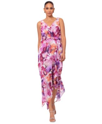 XSCAPE - Women's Floral-Print Midi Dress