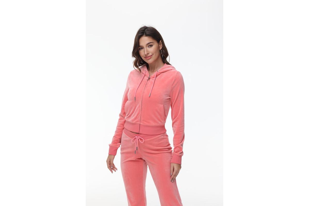 Juicy Couture Women's Solid Classic Juicy Hoodie With Crown Hotfix