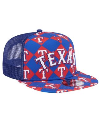 Men's Royal Texas Rangers Seeing Diamonds A-Frame Trucker 9Fifty Snapback Hat