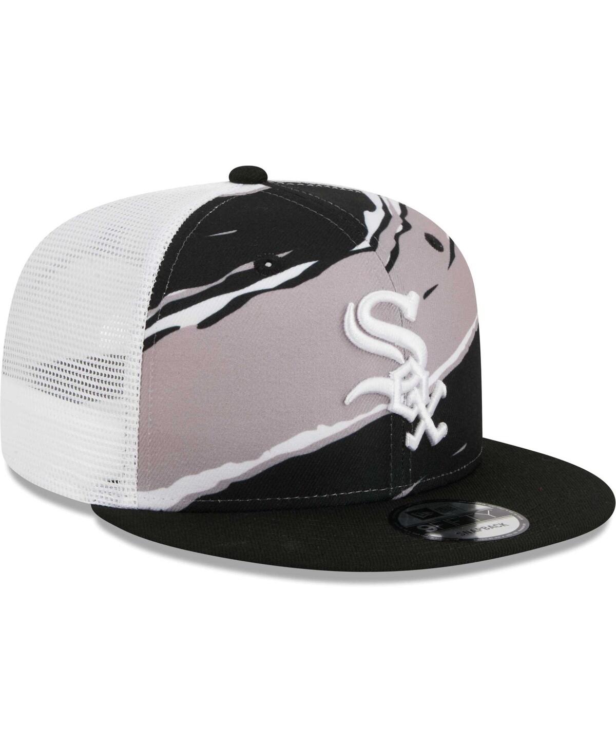 New Era Men'sChicago White Sox Tear Trucker 9Fifty Snapback Hat - Black