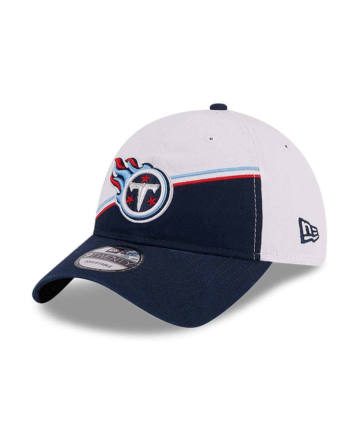 Youth White/Navy Tennessee Titans 2023 Sideline 9Twenty Adjustable Hat - White Navy