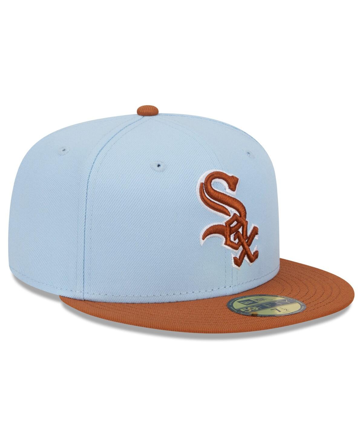 New Era Men's Light Blue/brown Chicago White Sox Spring Color Basic Two-tone 59fifty Fitted Hat In Light Blue