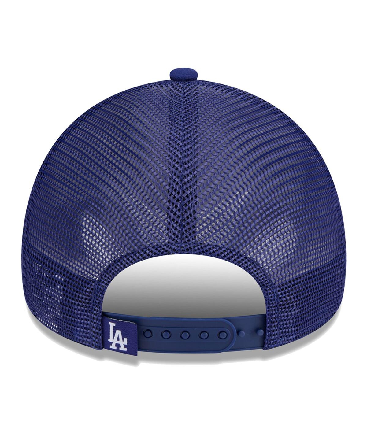 Shop New Era Women's White/royal Los Angeles Dodgers Throwback Team Foam Front A-frame Trucker 9forty Adjustable  In White Roya