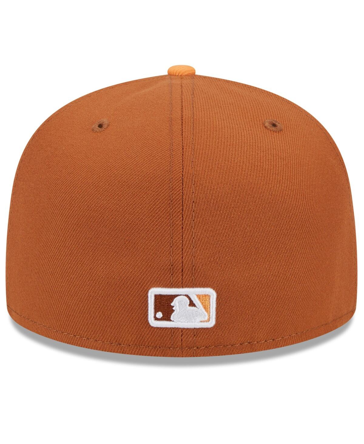 New Era Men's Brown/Orange Pittsburgh Pirates Spring Color Basic Two-Tone 59Fifty Fitted Hat