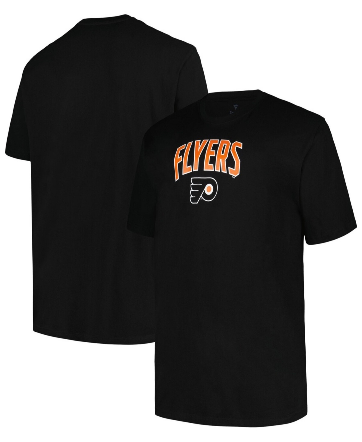 Shop Profile Men's Black Philadelphia Flyers Big Tall Arch Over Logo T-shirt