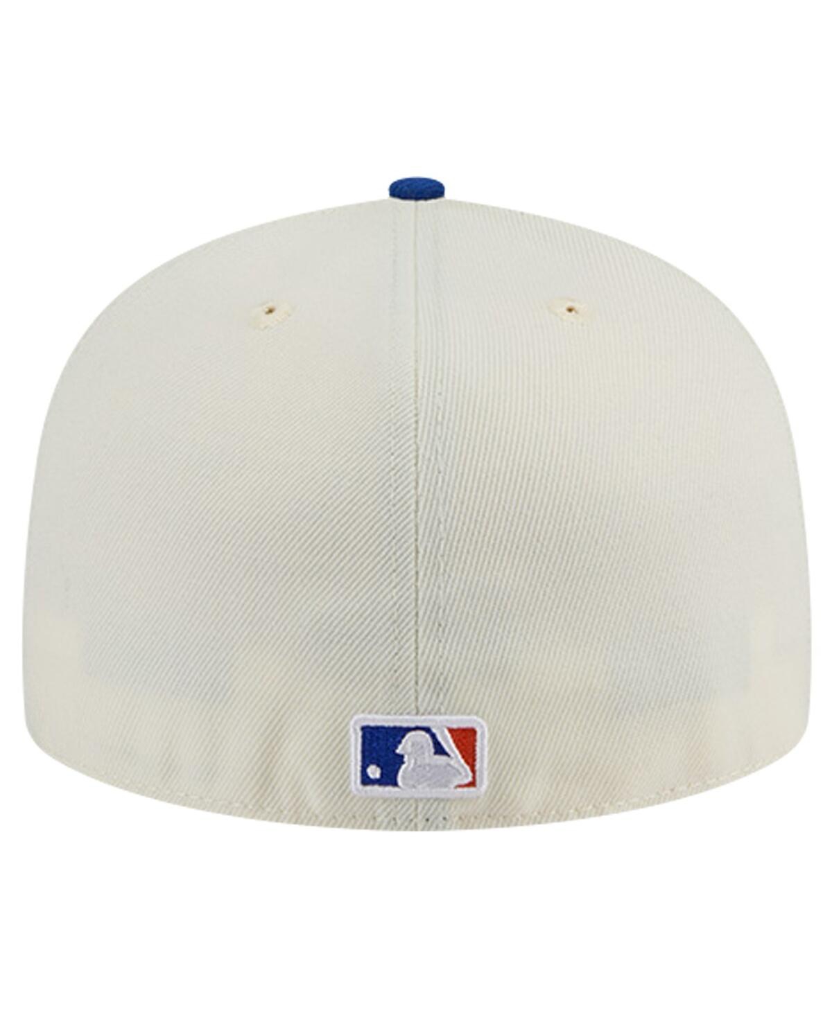 Shop New Era Men's Cream New York Mets Evergreen Chrome 59fifty Fitted Hat