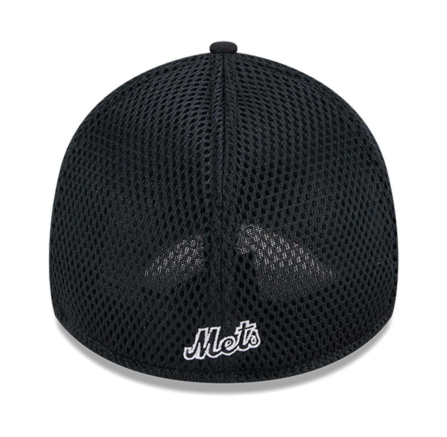 Men's New York Mets Evergreen Black White Neo 39Thirty Flex Hat
