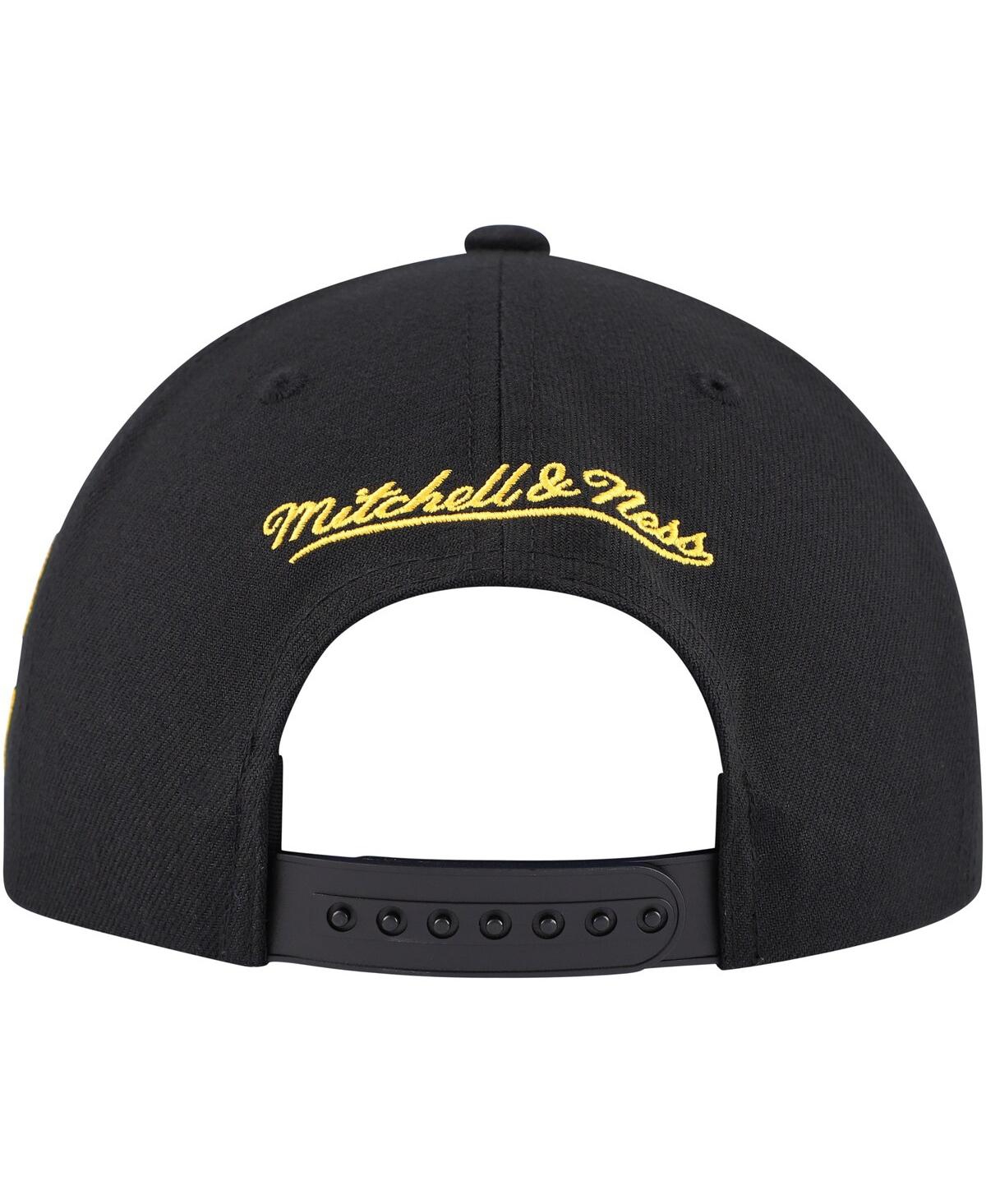 Mitchell Ness Men'sCalgary Flames Core Team Script 2.0 Snapback Hat - Black