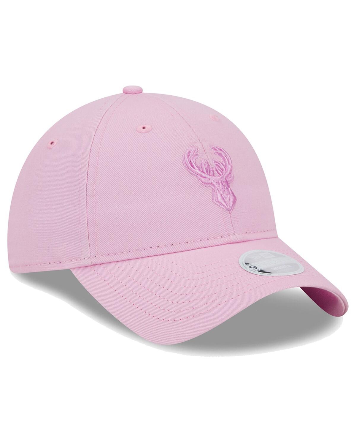 Shop New Era Women's Pink Milwaukee Bucks Colorpack Tonal 9twenty Adjustable Hat