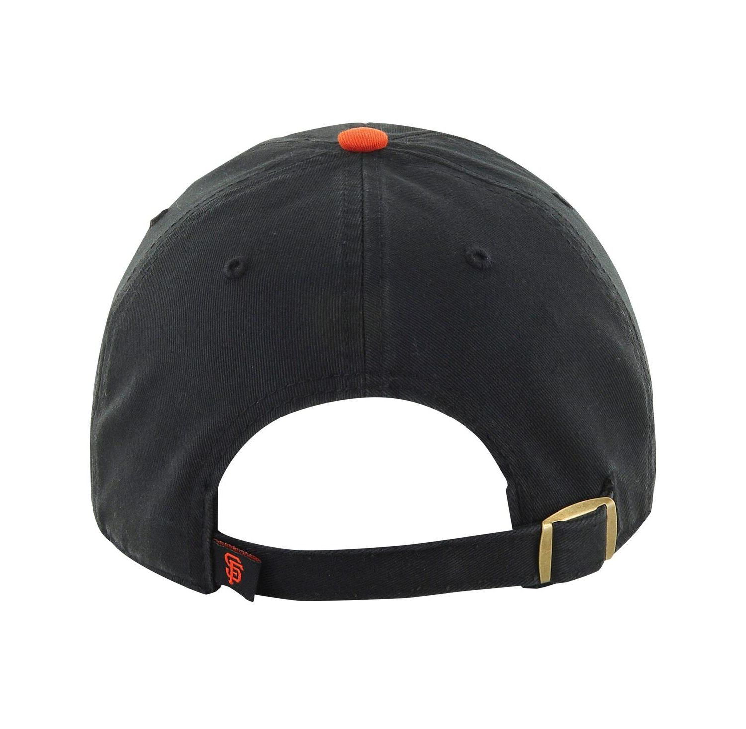 47 Brand Men's Black/Orange San Francisco Giants Clean Up Adjustable Hat