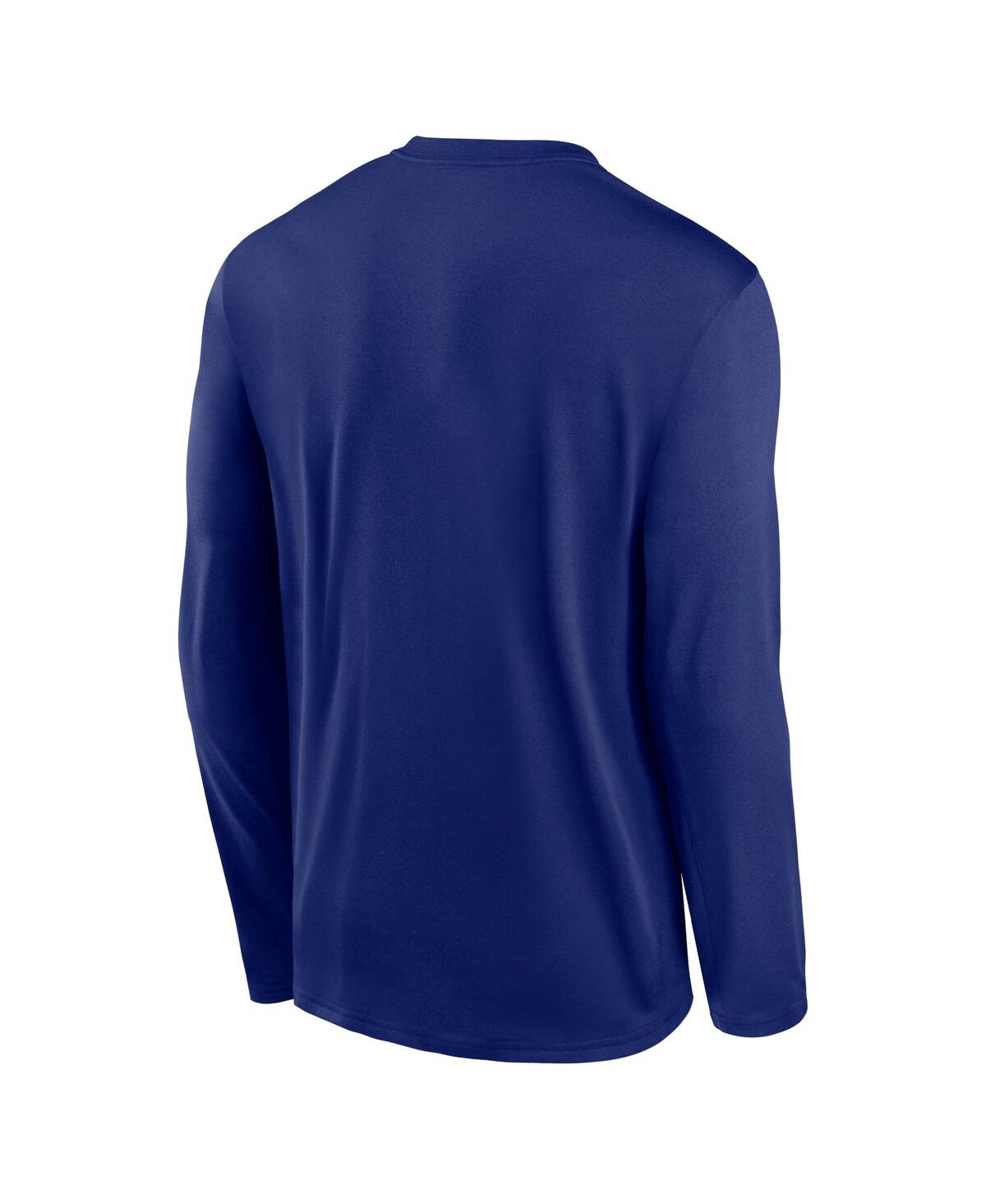 Nike Men'sTexas Rangers Authentic Collection Practice Performance Long Sleeve T-Shirt - Royal