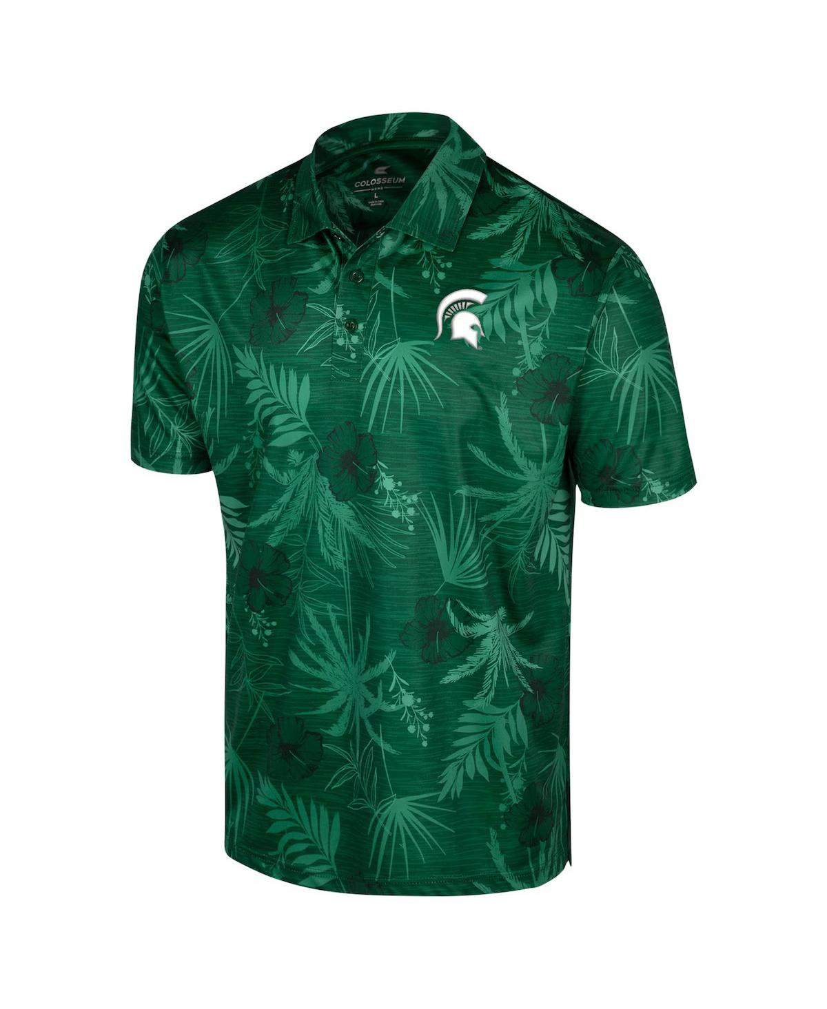 Shop Colosseum Men's Green Michigan State Spartans Big Tall Palms Polo