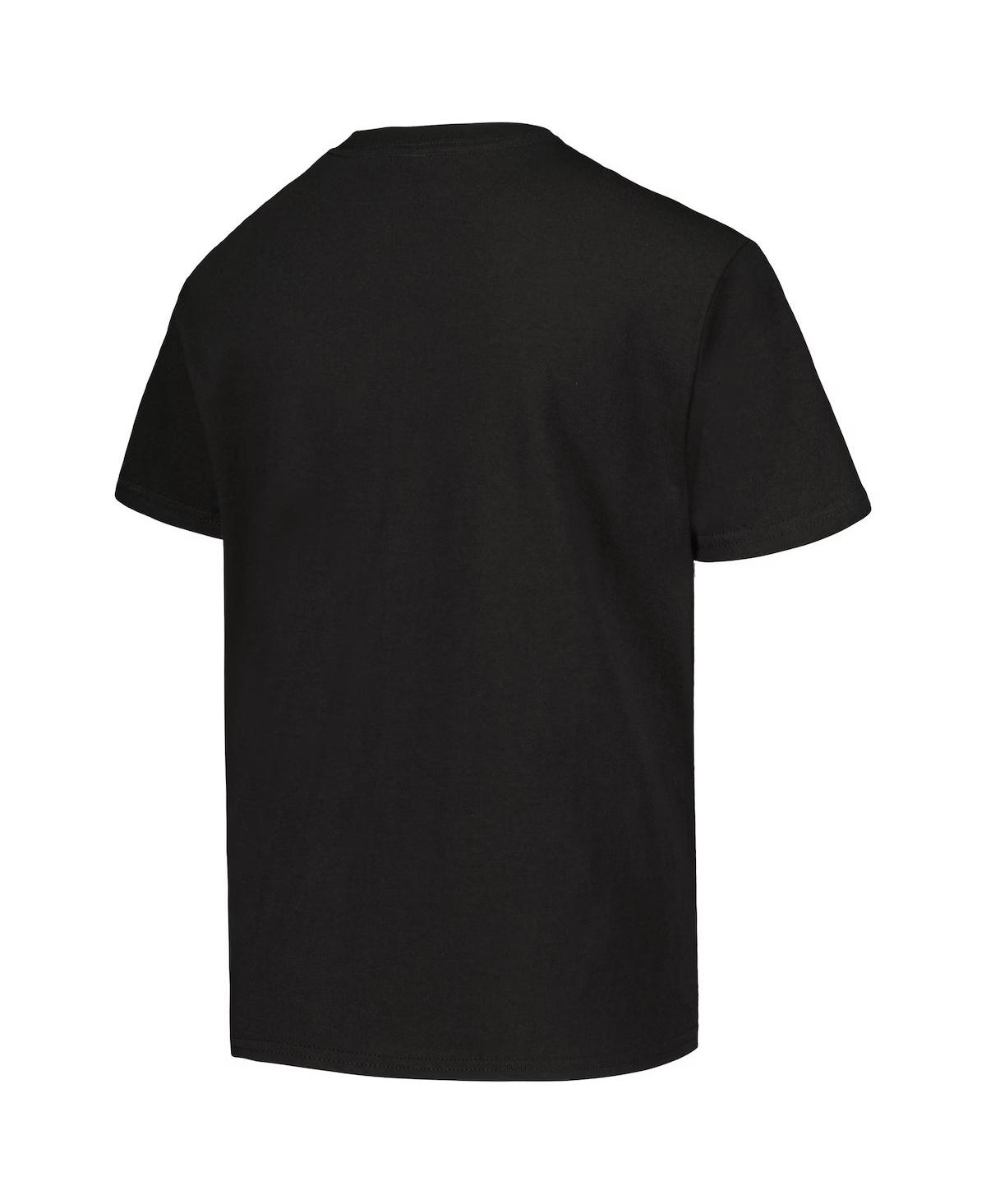 Outerstuff Big Boys And Girls Black La28 Neon Outline T-shirt In Black