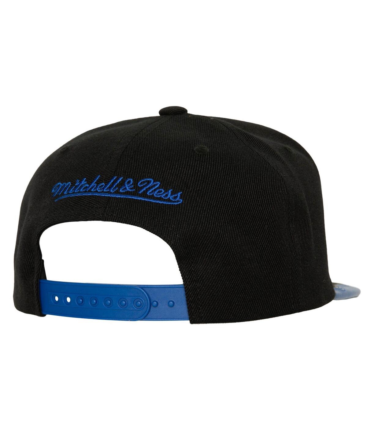 Mitchell & Ness Mitchell Ness Men's Black/royal Golden State Warriors Day One Snapback Hat In Blue Royal