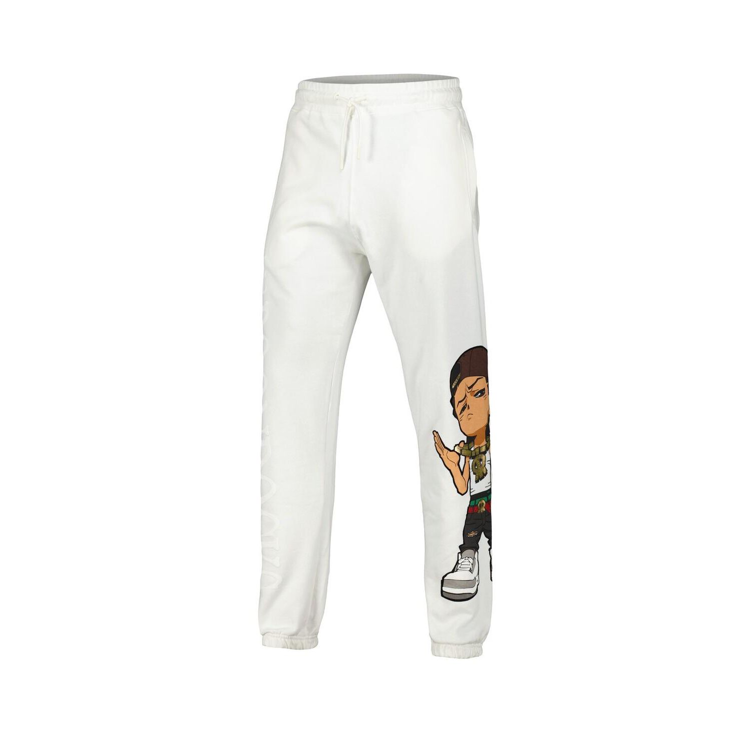 Unisex White The Boondocks Big Face Riley Joggers