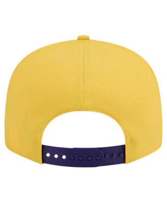 Men's White/Purple Los Angeles Lakers Throwback Gradient Tech Font 9fifty Snapback Hat