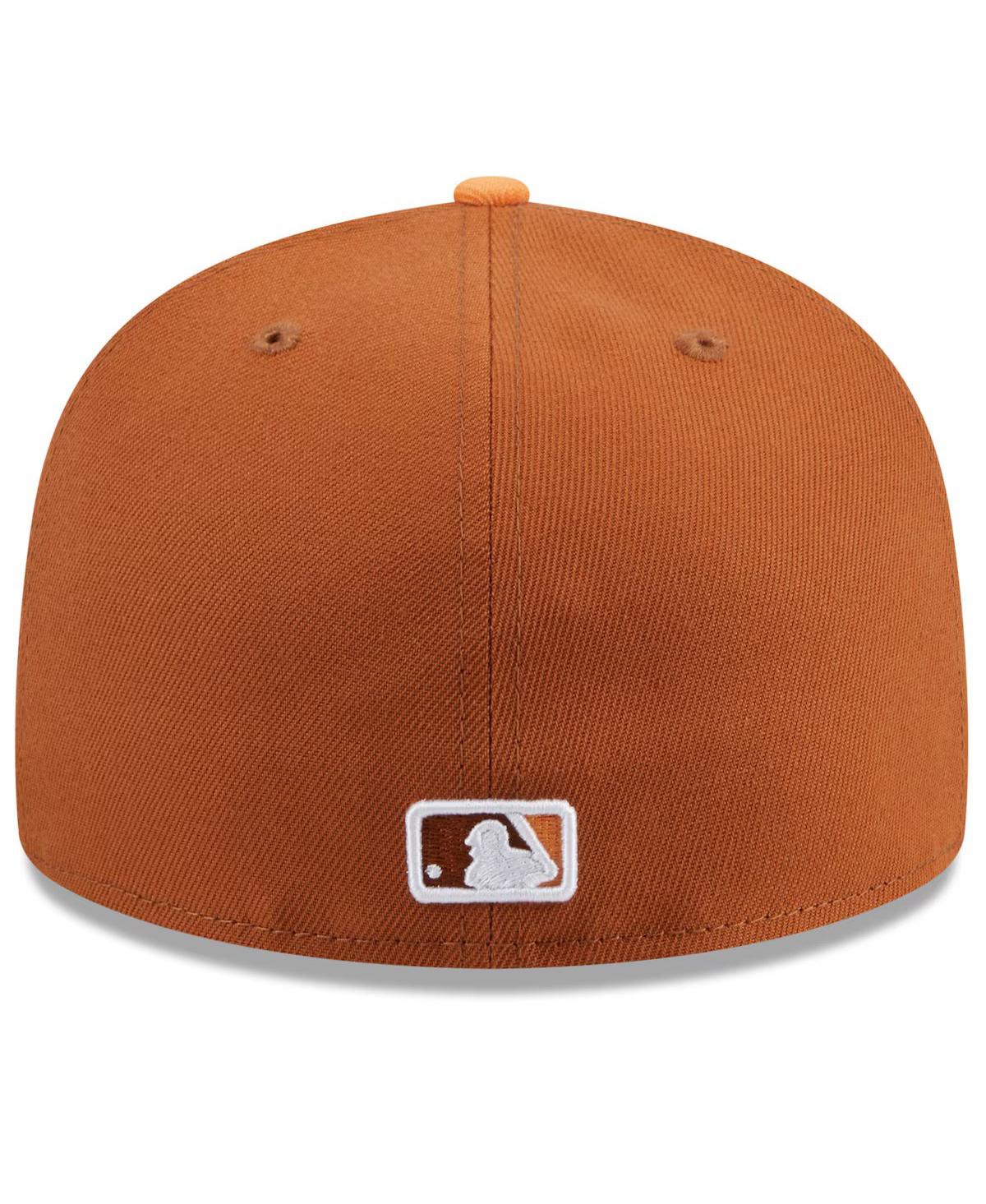 New Era Men's Brown/orange Cincinnati Reds Spring Color Basic Two-tone 59fifty Fitted Hat In Brown Oran