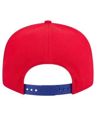 Men's White/Royal Philadelphia 76ers Throwback Gradient Tech Font 9fifty Snapback Hat