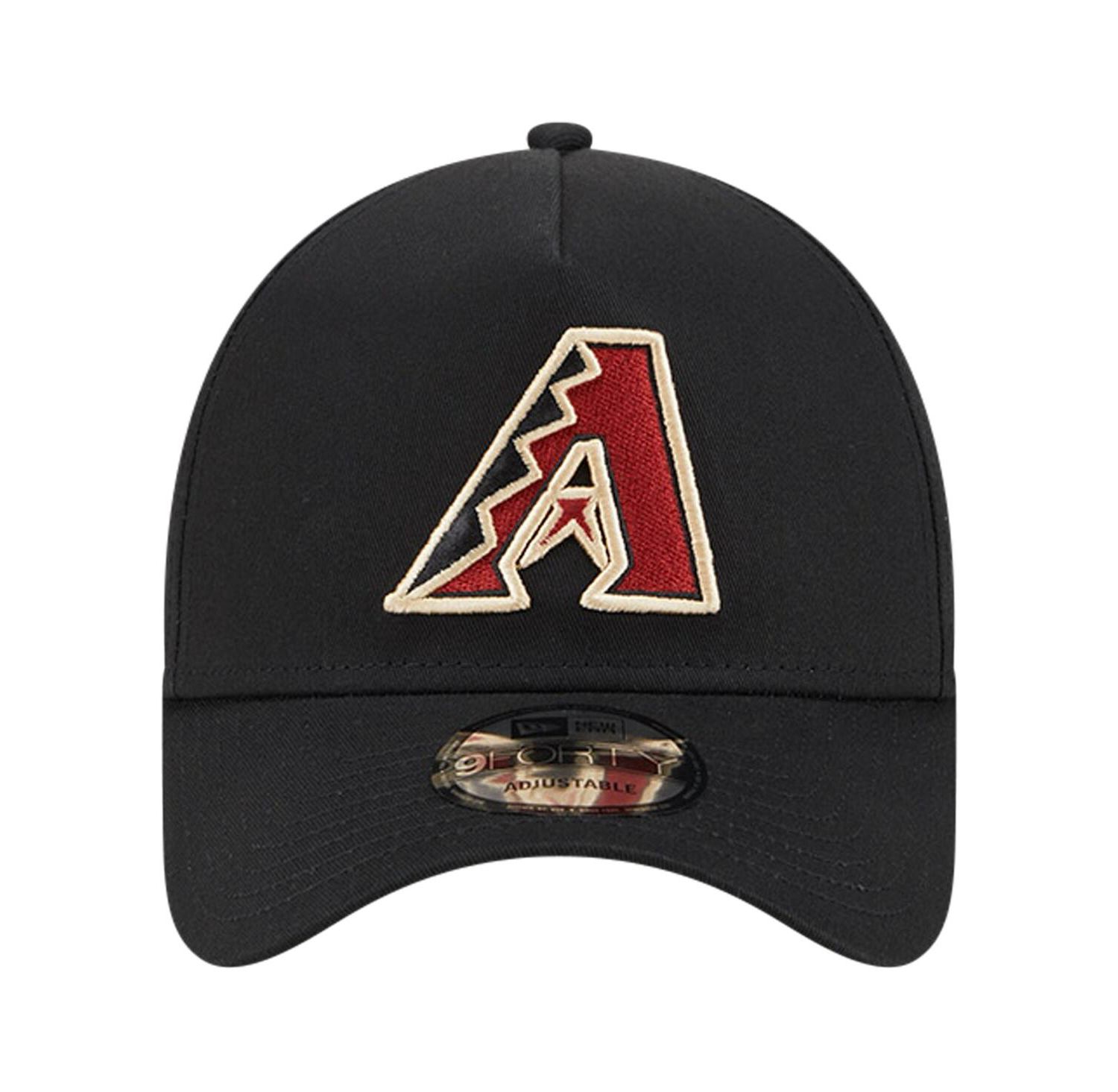 Men's Black Arizona Diamondbacks Team Color A-Frame 9Forty Adjustable Hat
