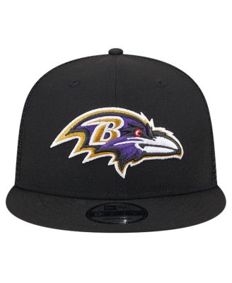 Men's Black Baltimore Ravens Main Trucker 9Fifty Snapback Hat