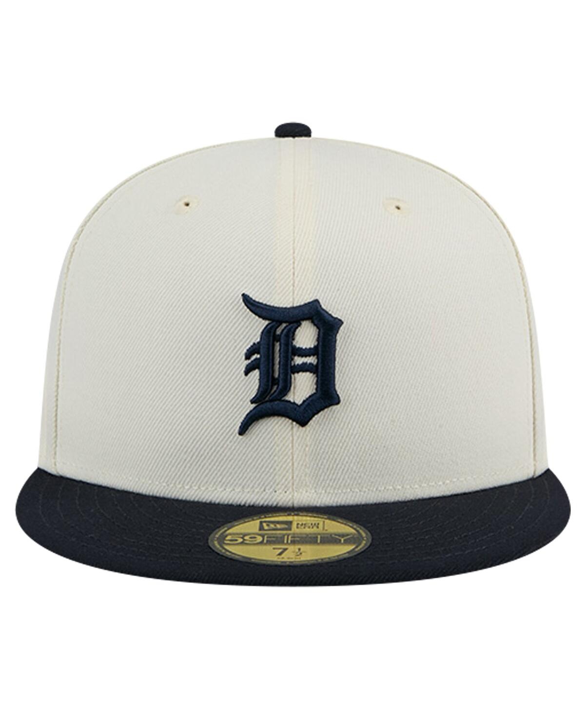 NEW ERA MEN'S WHITE DETROIT TIGERS EVERGREEN CHROME 59FIFTY FITTED HAT 